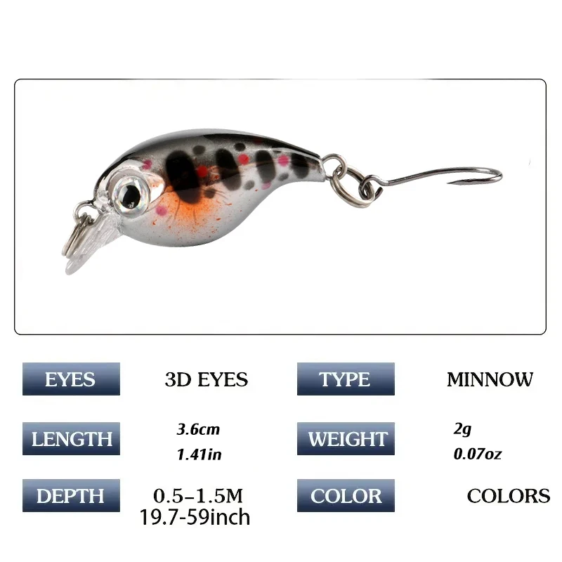 Wobblers minnow flotantes para lubina – señuelo crankbait - imagen 2