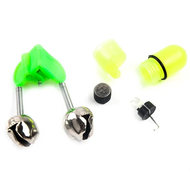 Juego de 6 uds de campanas de pescado luminosas, alarma de anzuelo para morder pescado, alarma de doble anillo adecuada para pesca nocturna, equipo de pesca especial - imagen 4