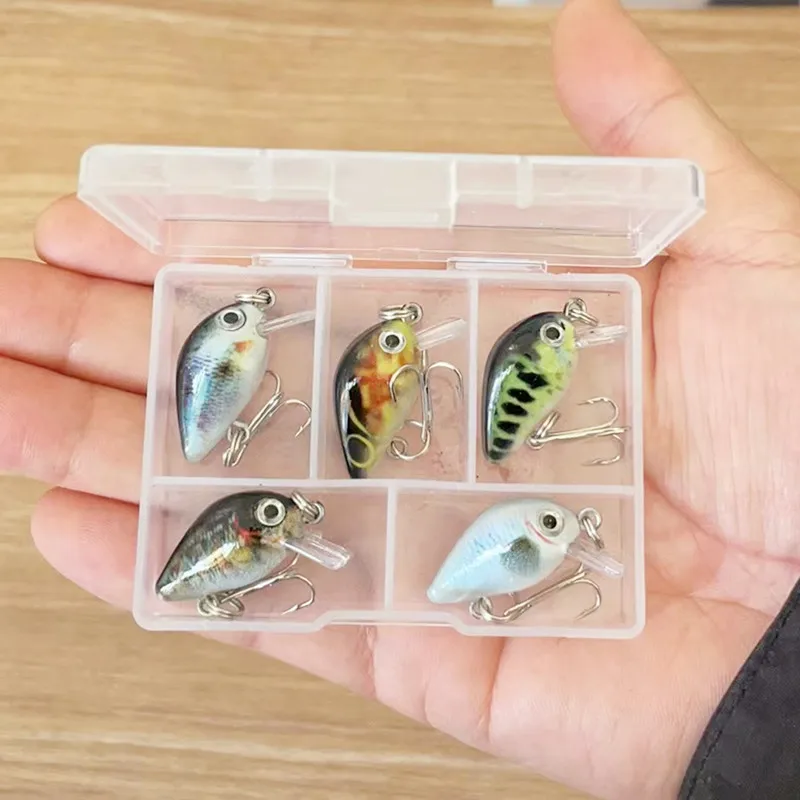 Mini señuelo de Pesca Artificial, 5 unids/caja, 3cm, 1,9g, Crankbait - imagen 4