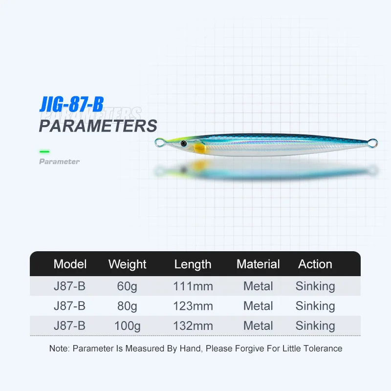 OBSESSION J87B 60g 80g 100g Jig señuelo 3D Little Jack UV lápiz luminoso señuelo de pesca Trolling hundimiento agua salada para lubina atún - imagen 2