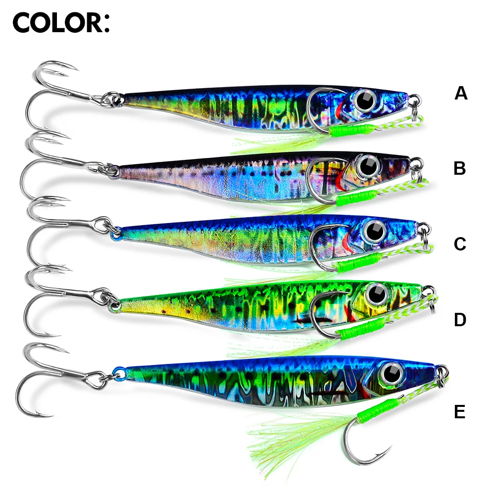 Proberos 1 Ud. Señuelos de pesca jigging de hundimiento rápido 10g-40g cebo de metal distancia remota emulación de fundición cebos de pesca artificiales - imagen 3