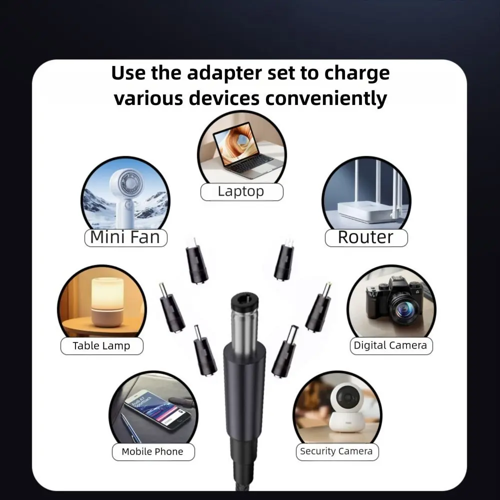 Cable adaptador USB C a DC PD con pantalla Digital con puntas de conector 28/34 convertidor de potencia de voltaje ajustable 5V/9V/12V/15V/20V - imagen 4