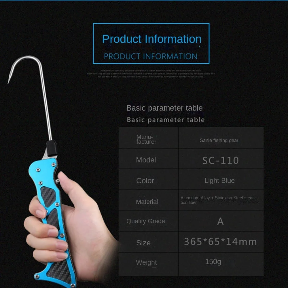 Gancho de pera de pesca telescópico, gancho de acero inoxidable de carbono, gancho acónico, agarre de pescado, labio plegable, anzuelos de plantilla portátiles, pesca en el mar, nuevo - imagen 3