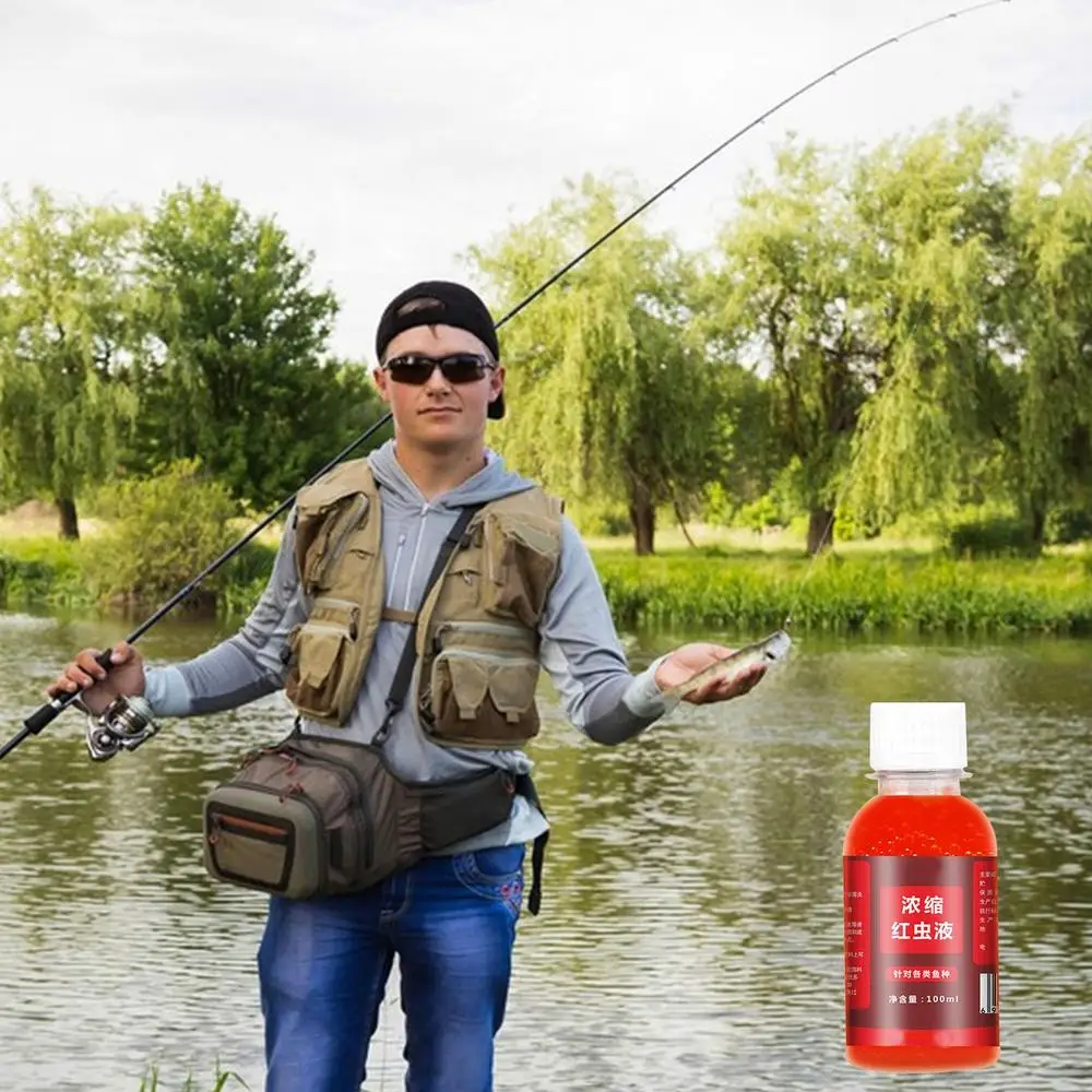 Atrayente de pescado fuerte de 100ml, cebo líquido concentrado de gusano rojo, aditivo de alta concentración para trucha, bacalao, carpa y lubina - imagen 4