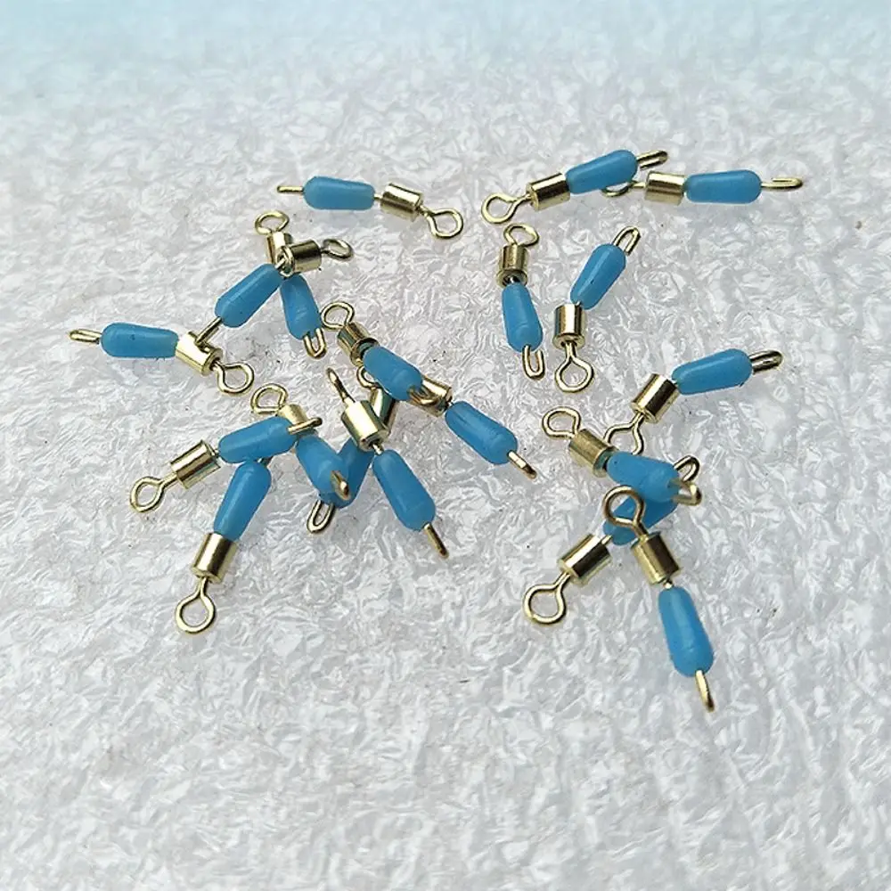 Alimentador de pesca giratorio de cobre de silicona, anillo giratorio de cambio rápido, método en forma de 8, negro, azul y blanco - imagen 4