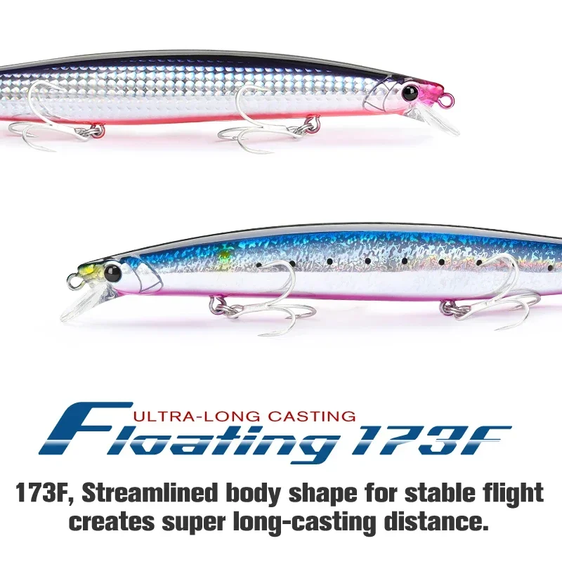 TSURINOYA Shore Fishing STINGER 173F pececillo flotante Silm señuelo de pesca 173mm 37,5g agua salada plástico duro gran juego cebo duro - imagen 5