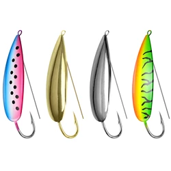Señuelos tipo cuchara para pescar sin malezas, 4 Uds., 8g, 16g, 19g, Spinner, cucharas de Metal, cebo para trucha, Wobblers, cebo duro Artificial para pesca de Lucio