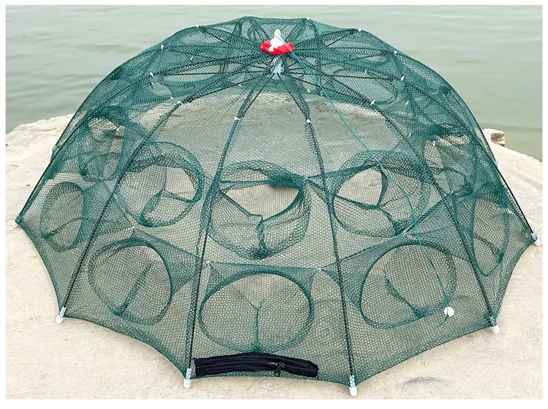 Red de pesca portátil plegable de nailon