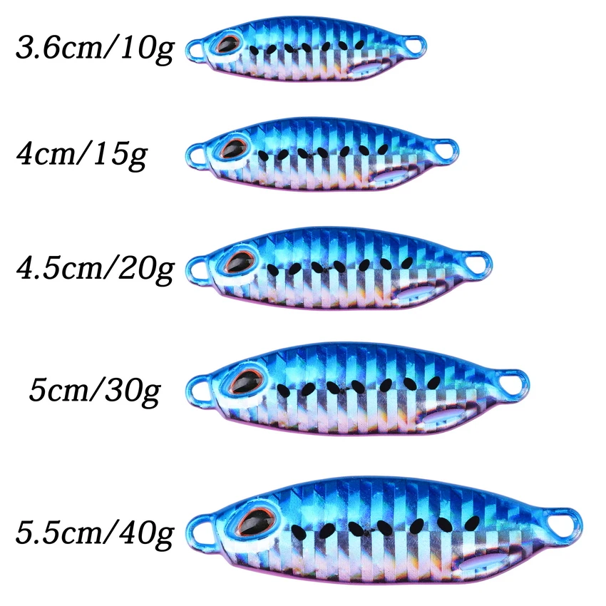 7 unids/lote 10g 15g 20g 30g 40g cuchara de Metal de Jigging de fundición lenta cebo Artificial VIB de alta calidad Señuelos de Pesca de Mar plantillas señuelo de peces - imagen 4