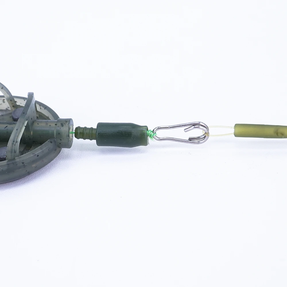 Hirisi 10 Uds. Conectores de alimentador de método de pesca alimentador de cuentas de cambio rápido para aparejo de pelo AH231 aparejos terminales de pesca - imagen 2