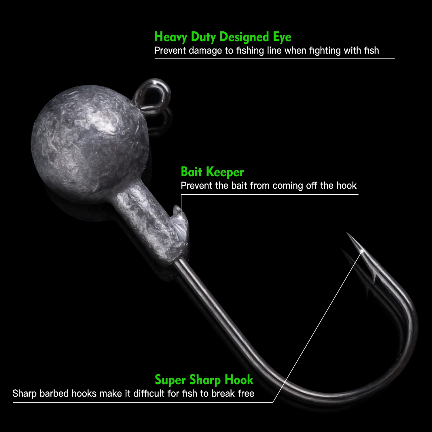 Goture 40 unids/lote Kit de señuelo suave señuelo de Pesca suave 5cm 0,7g anzuelo con cabeza de anzuelo 3,2 cm 3,5g anzuelos de Pesca con caja de aparejos de Pesca - imagen 4