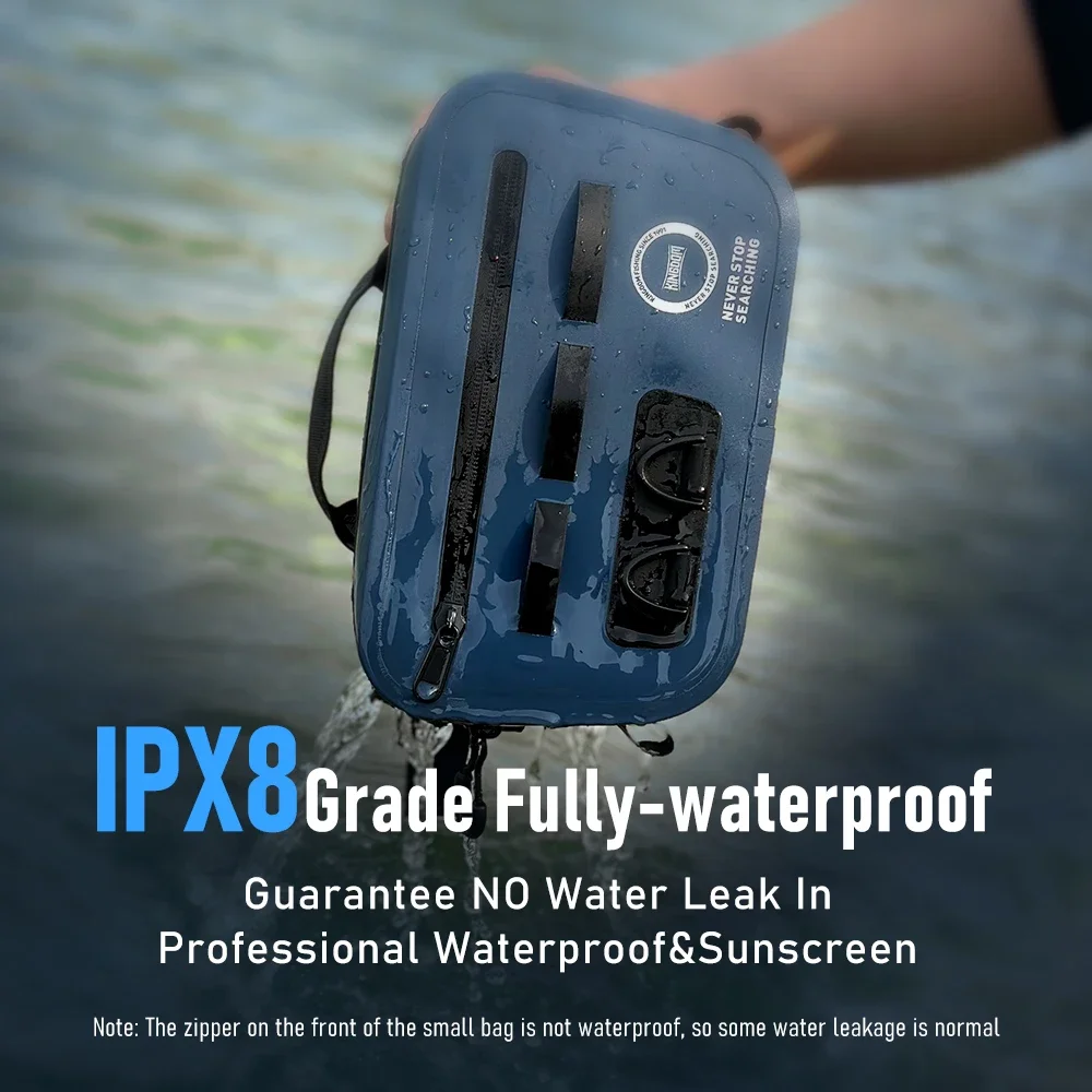 Kingdom-bolsa para aparejos de pesca, hombro, cintura, pierna, IPX8, impermeable, TPU, multifuncional, accesorios de almacenamiento de gran capacidad - imagen 4