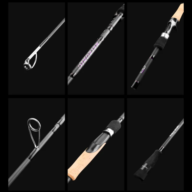 Mavllos-caña de pescar giratoria de lubina meteorica, señuelo de 5 secciones, 10-30g, 8-17lb, portátil, rápido, para viaje, pesca de trucha de agua salada - imagen 4