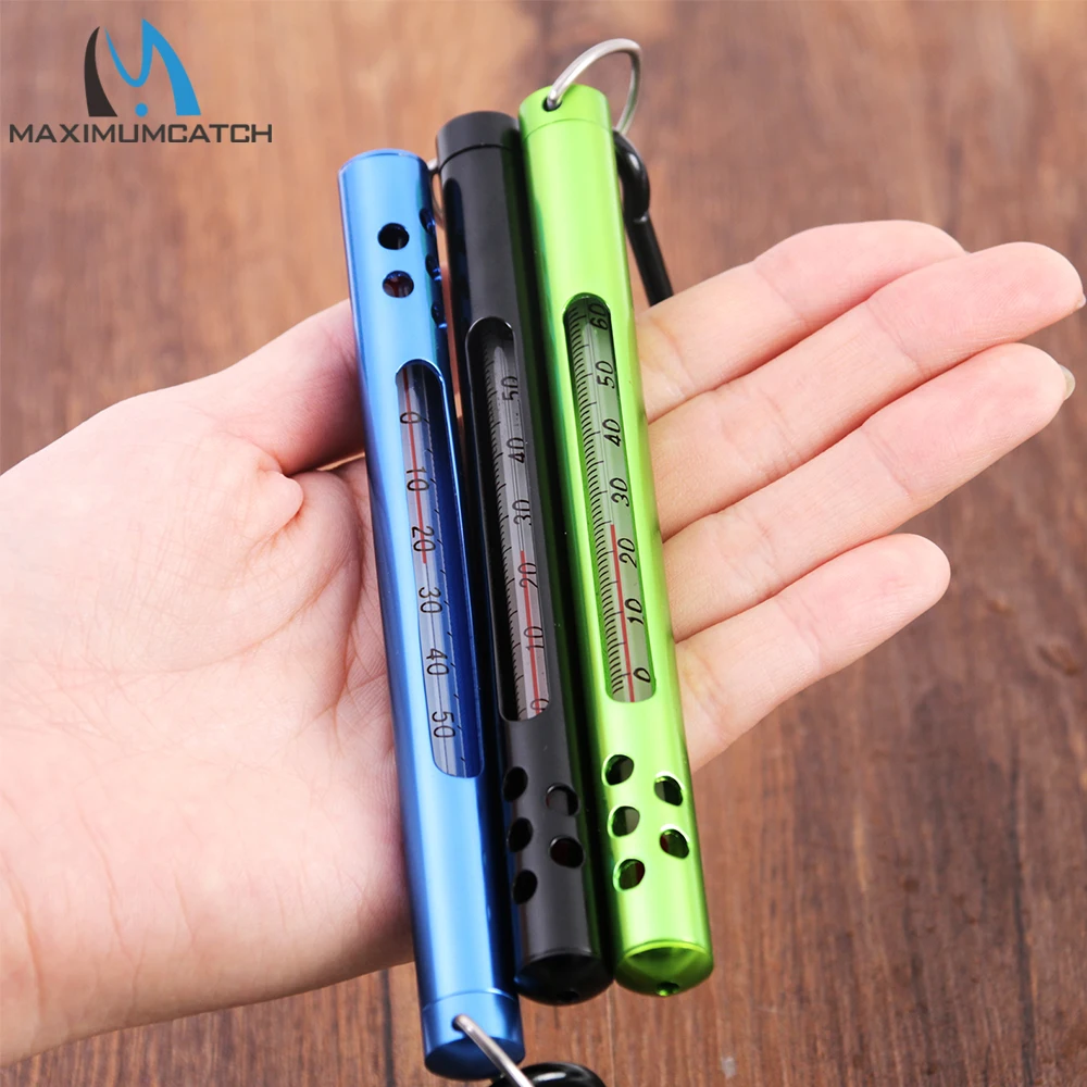 Termómetro de pesca Maximumcatch: medidor de temperatura del agua de acero inoxidable, Celsius/Fahrenheit para trucha, lubina, agua salada - imagen 2