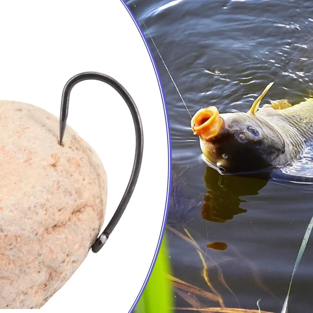 Hirisi 15 Uds. Anzuelo sin púas de acero inoxidable recubierto de PTFE con alto contenido de carbono con ojo X502 accesorios de pesca - imagen 5