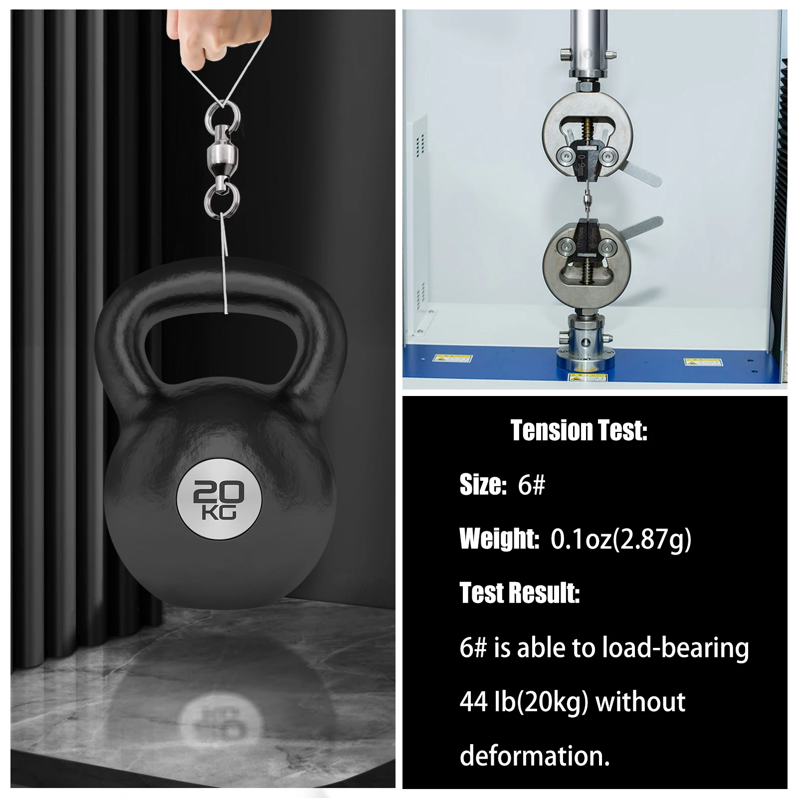 Giratorios de pesca con anillos divididos, 25 ~ 100 Uds., Clips de velocidad giratorios con rodamiento de bolas, conector de señuelo de pesca inoxidable a presión, agua salada 0 ~ 10 # - imagen 5