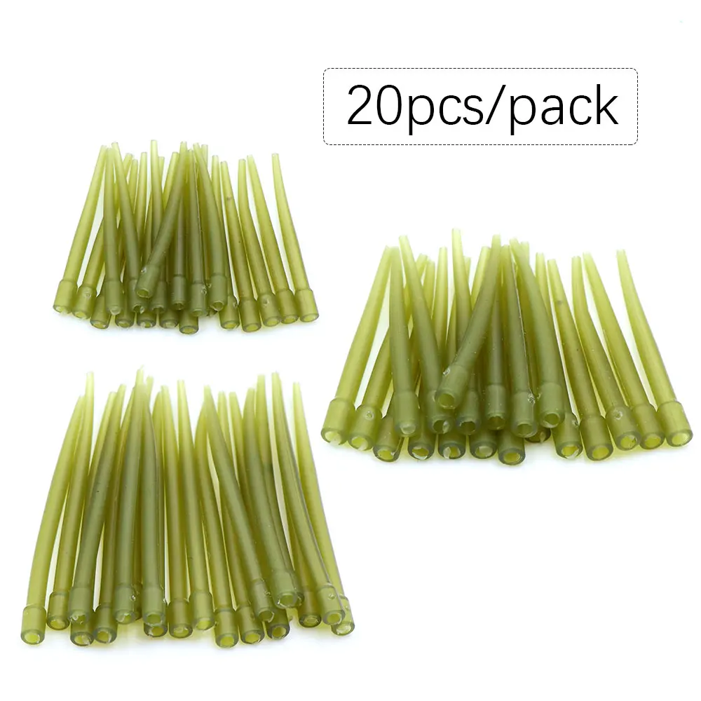 Aparejo de pelo de manga antienredos de 40mm/60mm/85mm de largo, accesorios de pesca para carpa, conector giratorio, Terminal, aparejos de pesca, 20 piezas - imagen 5