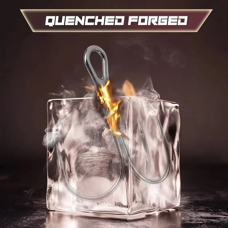 100/50 unids/caja súper afilado tres anzuelos de ancla pesca en el mar púas triples anzuelos de acero al carbono para plantilla carpa aparejos de señuelo de pesca - imagen 2