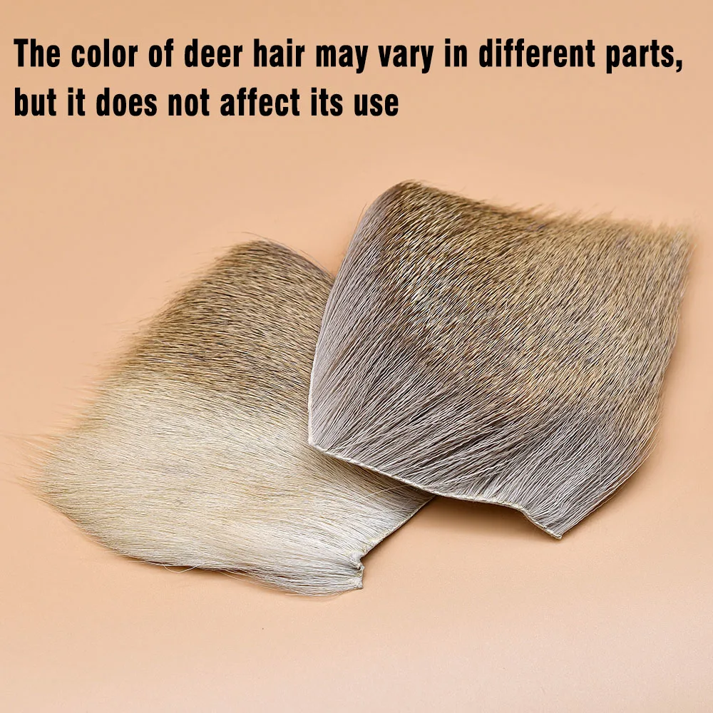 MNFT 1 pieza de parche para atar moscas de pelo de ciervo Natural, color medio, pelo de cuerpo de ciervo |   Material para atar moscas - imagen 5