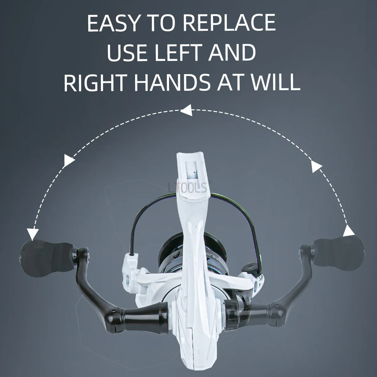Carrete de pesca giratorio YW2000/3000 serie 5,2: 1 relación de engranaje de alta velocidad carrete de pesca de Color blanco mango EVA herramientas de pesca sin huecos - imagen 4