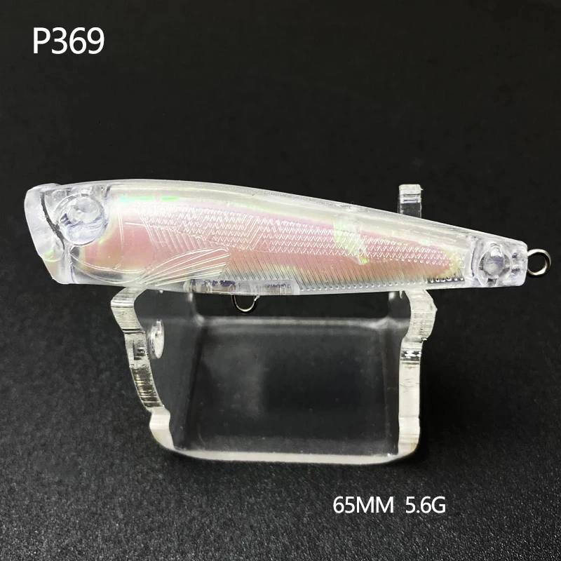 Señuelo de pesca Popper Topwater sin pintar, 20 piezas, 65mm, 5,6g, superficie de lápiz, Wobblers flotantes para Lucio, perca, aparejos de natación