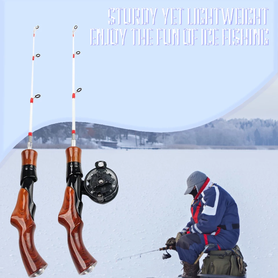 Caña de pescar de carbono enchufable, mango de corcho, ultraportátil para pesca en hielo/lago, perfecta para pesca en movimiento con entusiastas - imagen 2