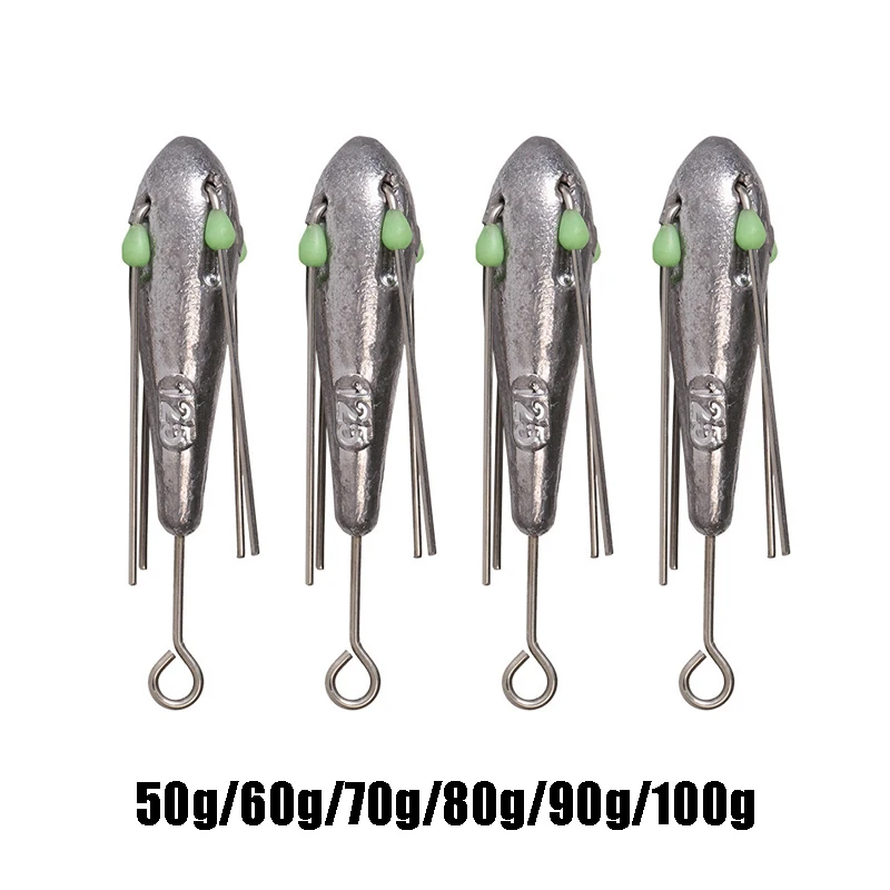 Plomo de pesca luminoso 50‑100 g – Pesas de caída resistentes