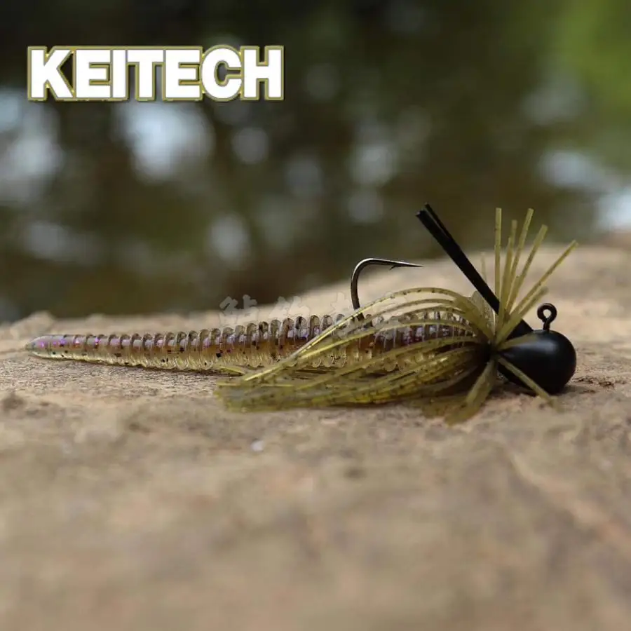 Keitech, grupo de goma pequeño hecho en Japón, Jig Guard Spin Jig, cabeza de acero de tungsteno, cebo Luya de alta gravedad específica - imagen 3