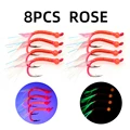 8pcs Rose