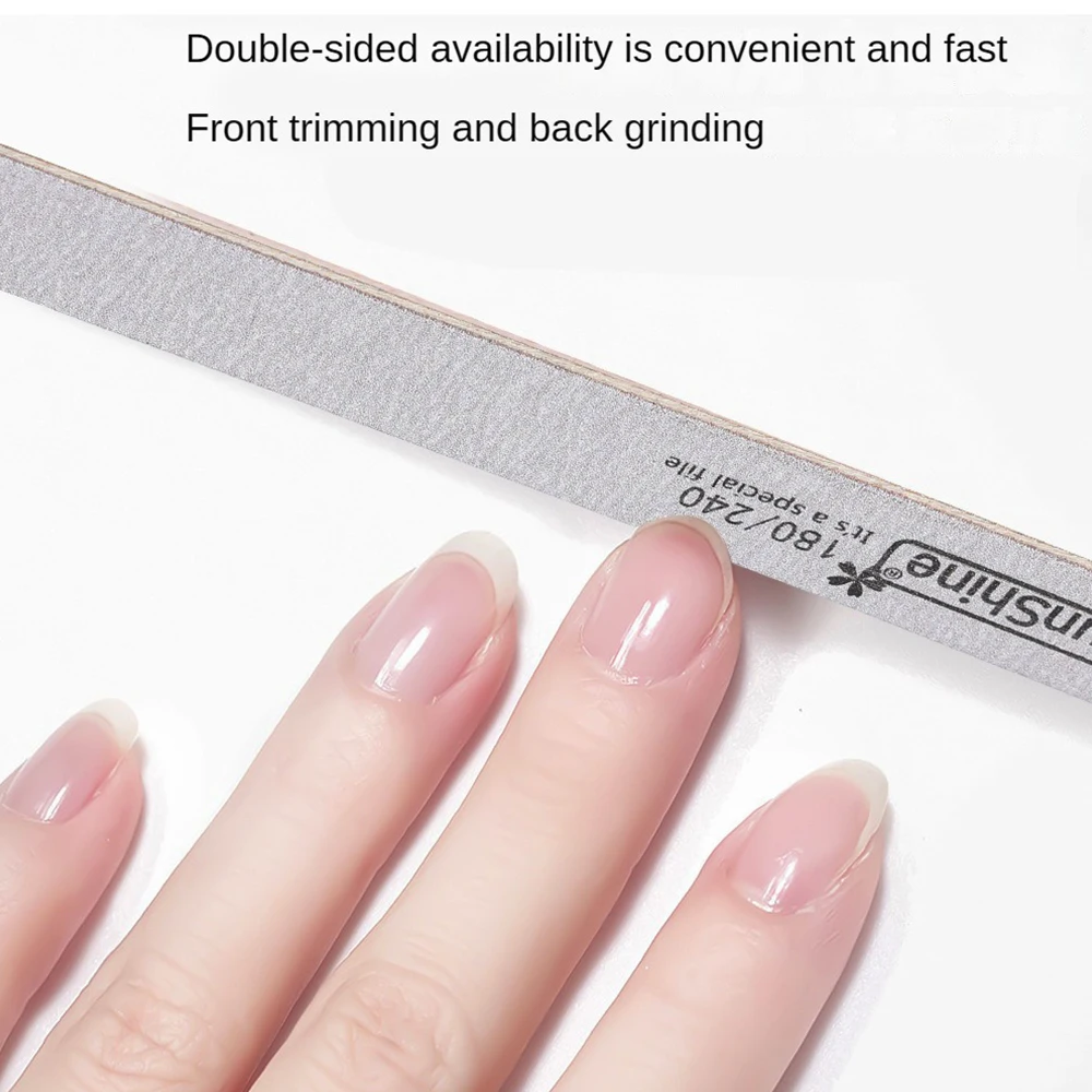 Limas de uñas de doble cara gruesa, pulidor de media luna, 100/180 rombos, herramienta para manicura y pedicura - imagen 3