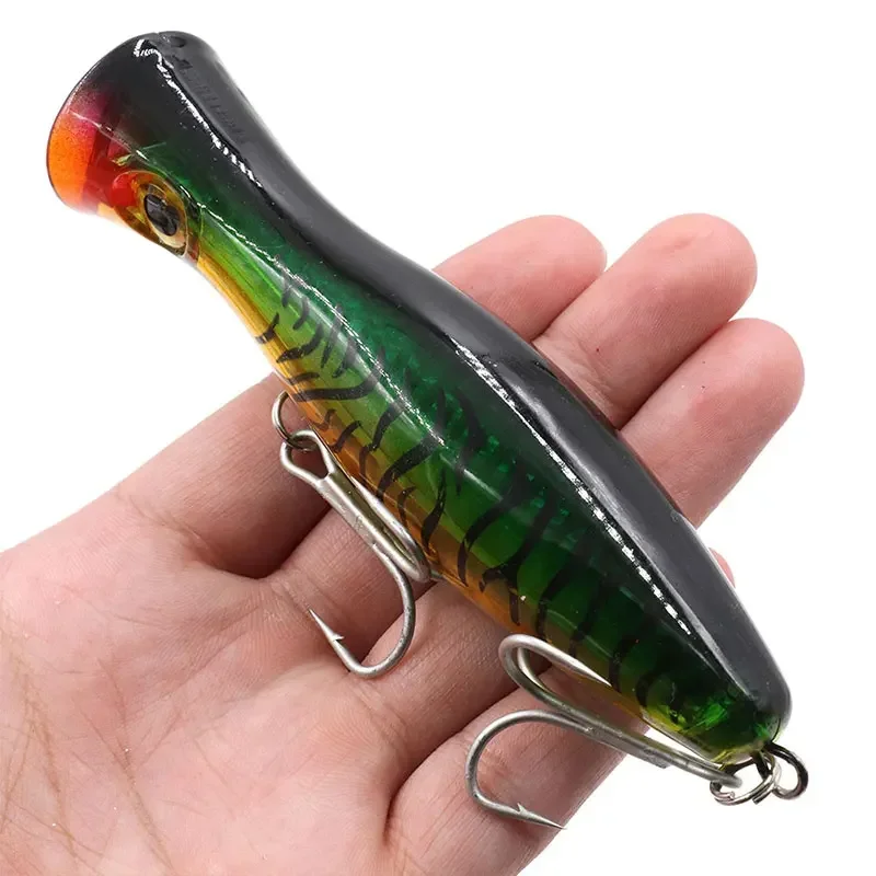 Señuelos de Pesca Popper de 2 piezas, 13cm, 43g, grandes, TopWater, Isca, cebo duro Artificial, aparejos de Pesca - imagen 5