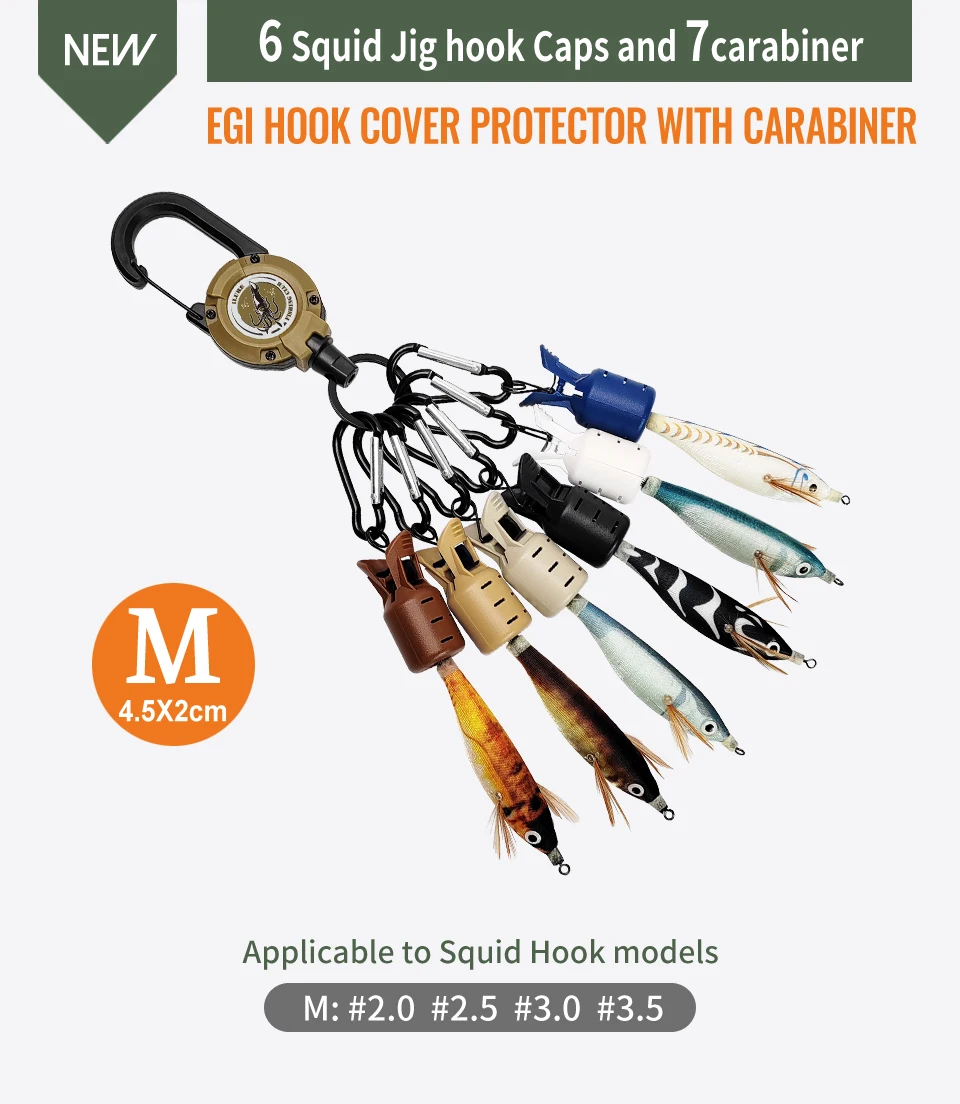 Kit de accesorios de pesca con protectores de cebo y anzuelos