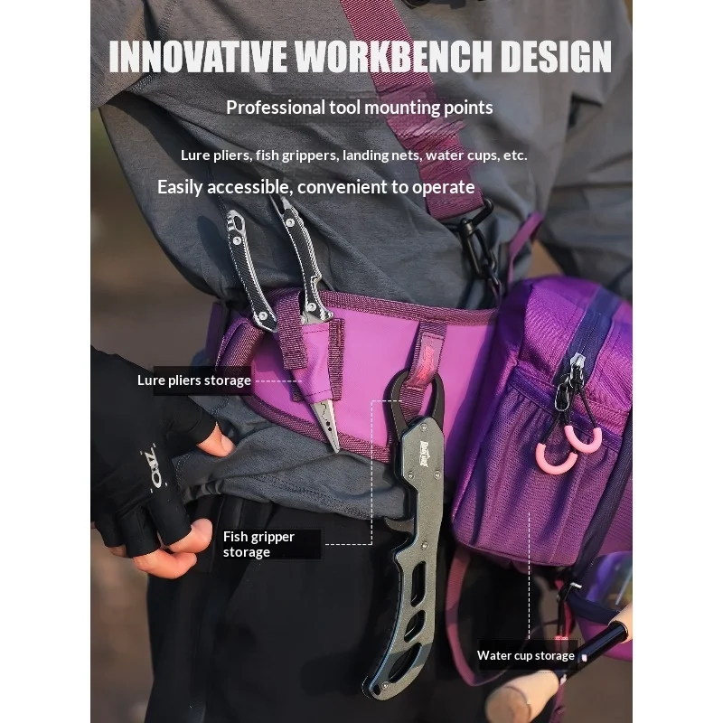 Bolsa bandolera de pesca Udolure – Impermeable para accesorios - imagen 4