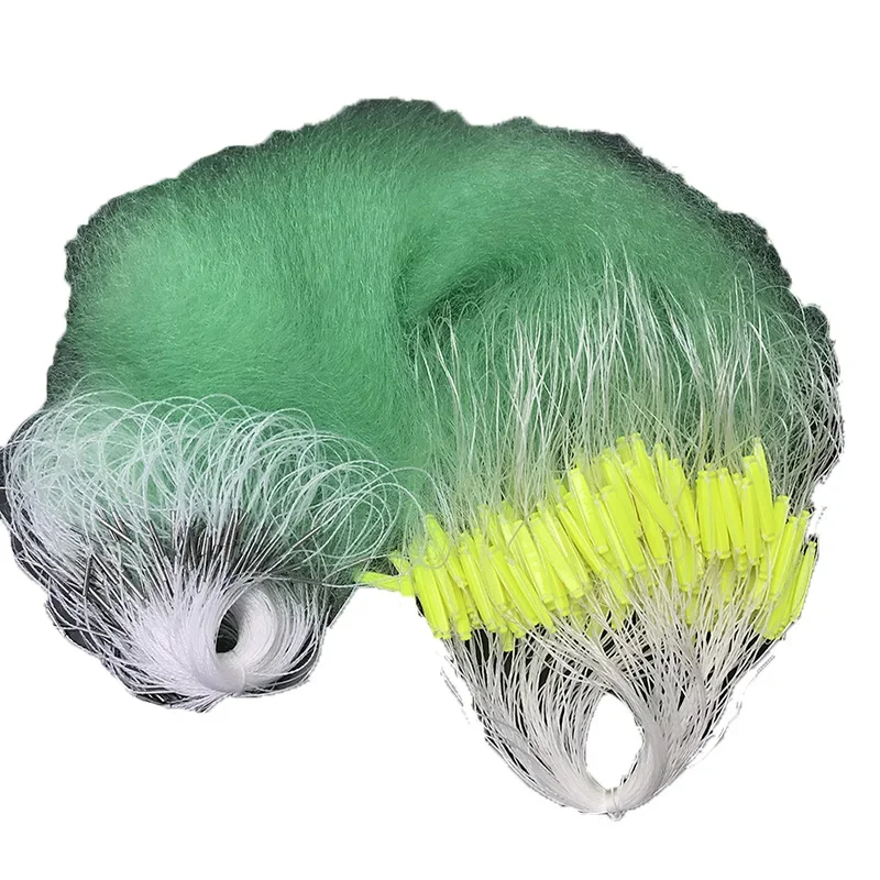 Lawaia-red de pesca de una sola capa con colgante de plomo largo, trampa de pesca de hundimiento de nailon, flotador de plástico, red pegajosa, 80M - imagen 2