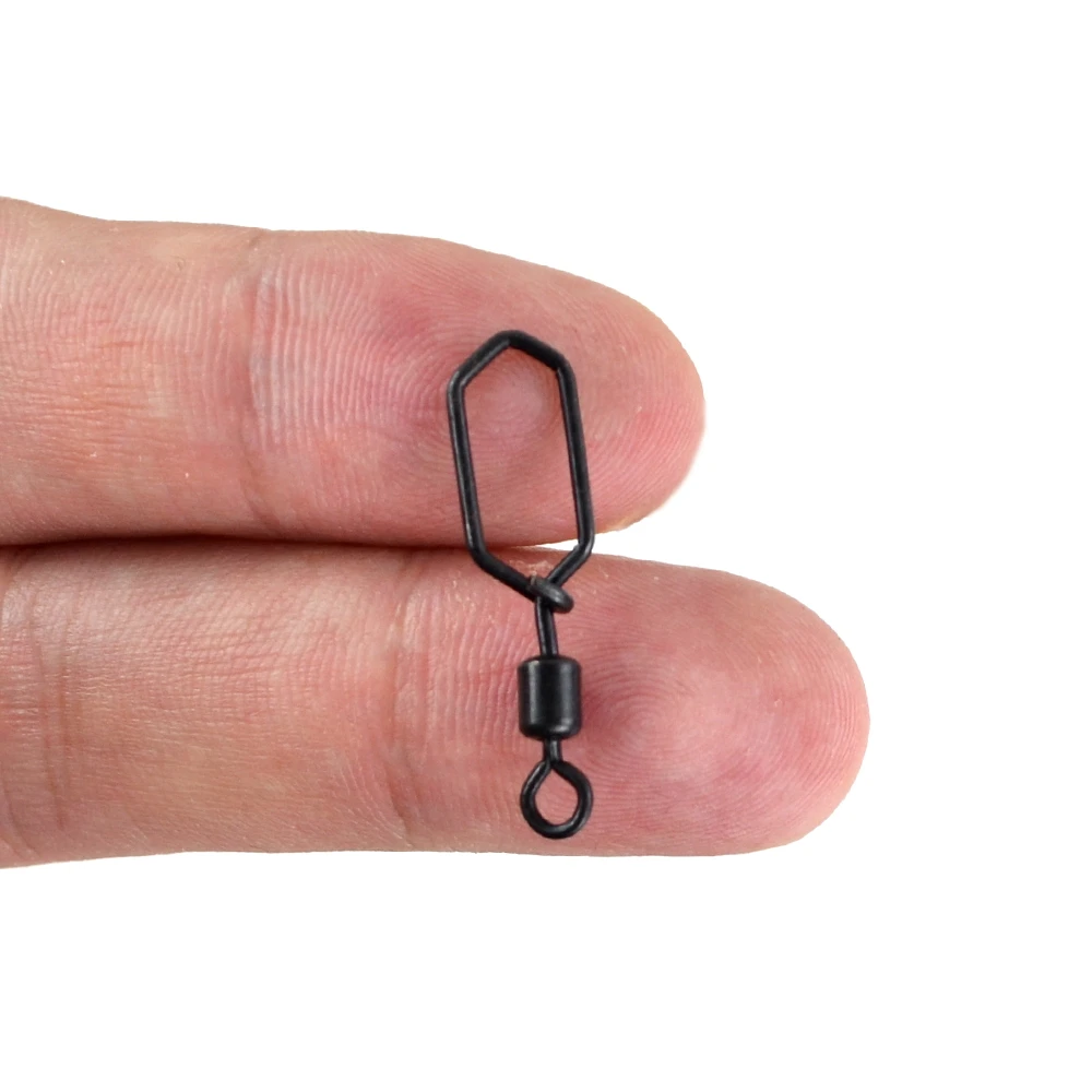 Hirisi-accesorio giratorio para pesca de carpa, accesorio de malla PVA de cambio rápido, color negro mate, 40 piezas, AE014 - imagen 2