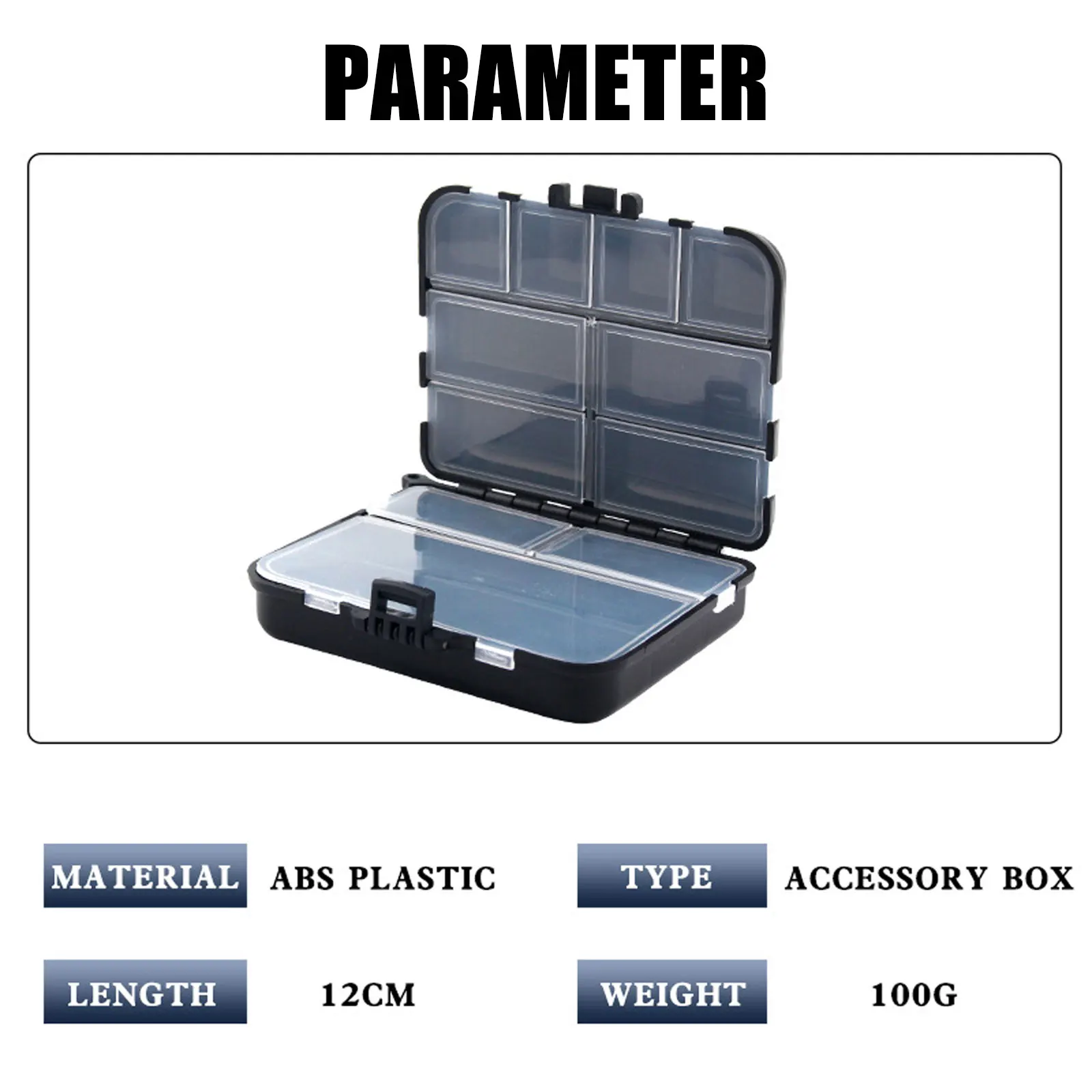 Caja de almacenamiento de cebo multifunción de doble cubierta, organizador portátil de gran capacidad para anzuelos de pesca - imagen 2
