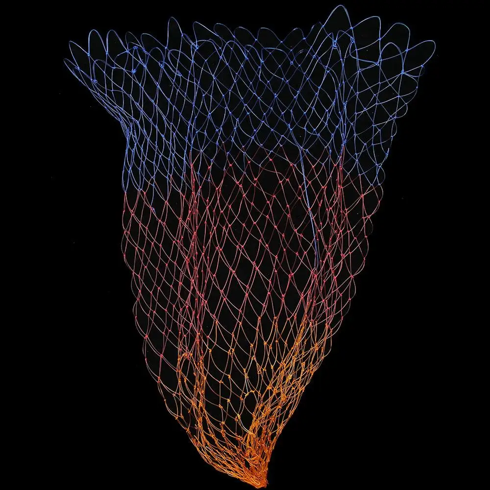 Aparejos de pesca con agujeros, redes de pesca de profundidad, malla de rombos, nailon plegable