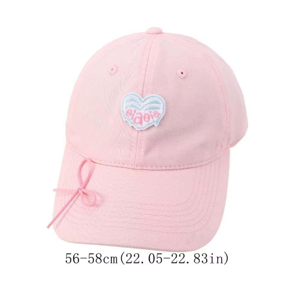 Gorra de béisbol color caramelo con bordado de corazón