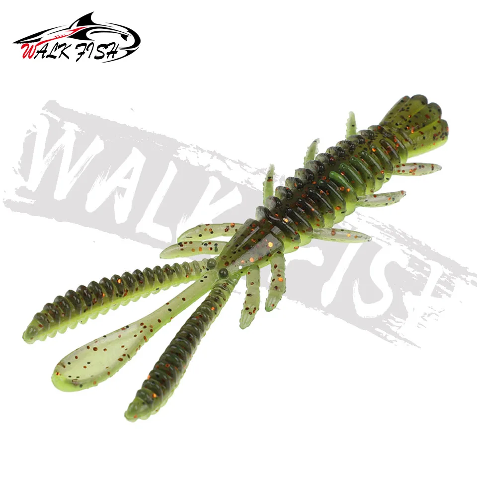WALK FISH 50mm 60mm 70mm pesca flotante señuelo suave Jig Wobblers Swimbait cebos de silicona camarones lubina perca señuelo cebo Artificial - imagen 5