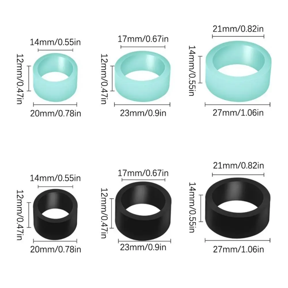 Mango de caña de pescar luminoso portátil, banda de agarre de silicona suave antideslizante, ajuste no tóxico, herramientas de pesca con junta tórica, 10 Uds. - imagen 5