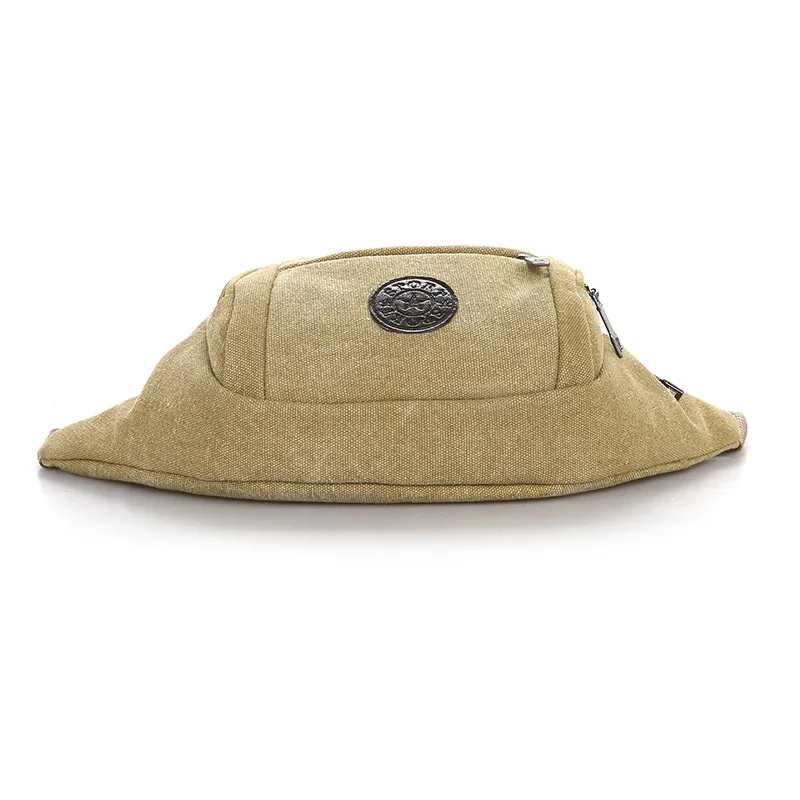Lawaia Canvas Fanny Pack Paquete de cajero multifuncional unisex Mochila pequeña para deportes al aire libre - imagen 4