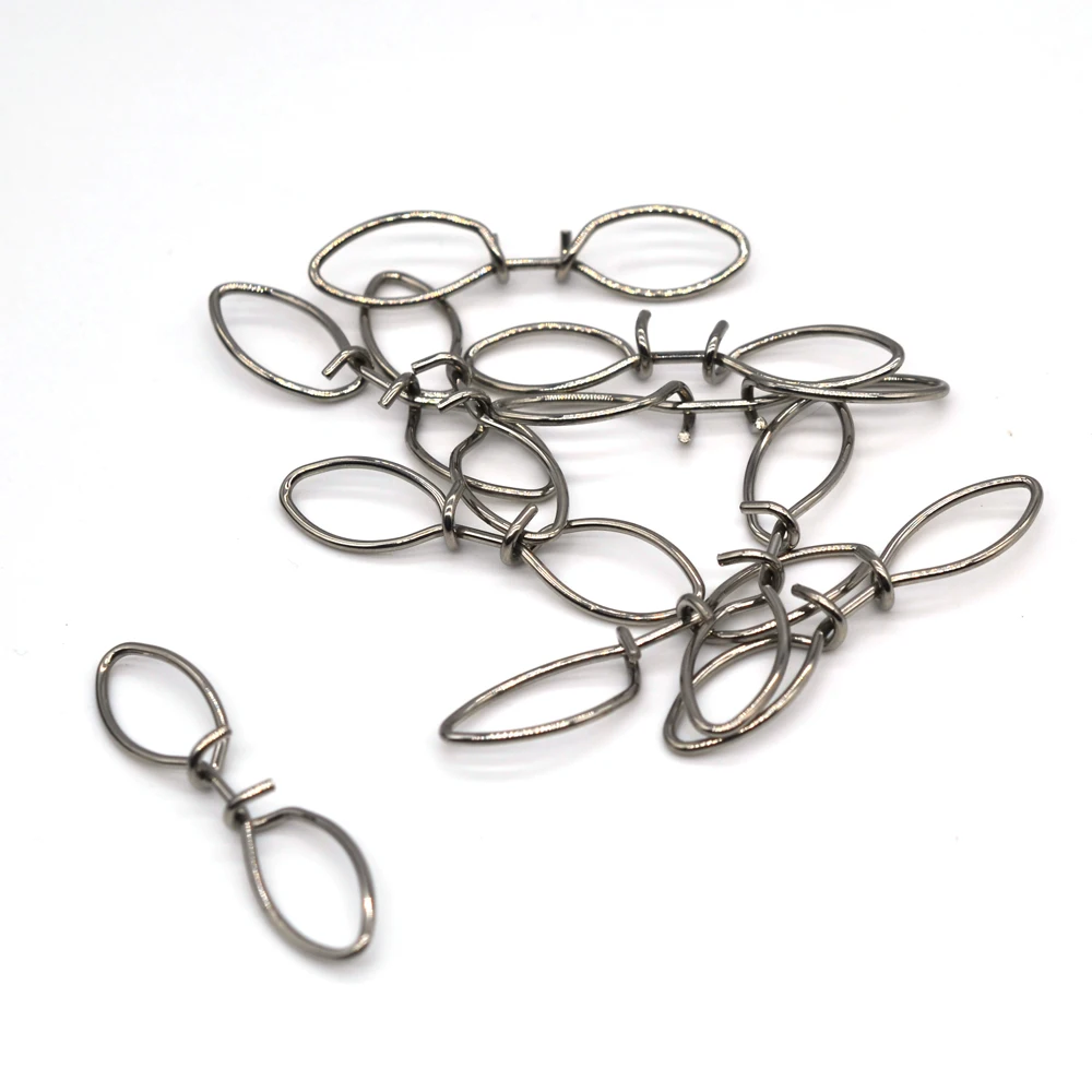MNFT-conectores de cierre rápido para pesca, 36 Uds., conector de acero inoxidable de alta resistencia, accesorios para aparejos de pesca - imagen 5