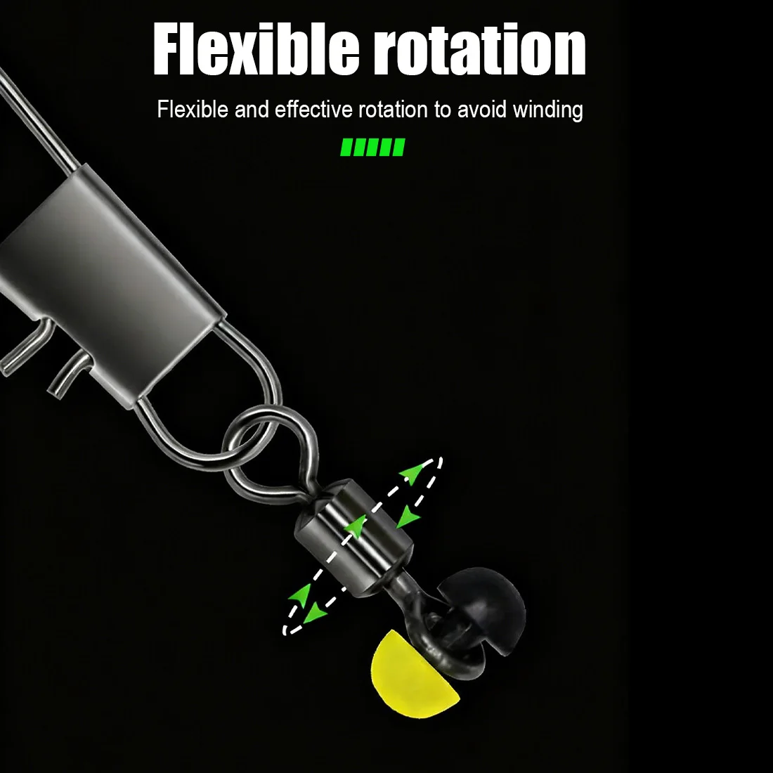 FishTrip Conector Pesca Bicolor Space Bean con Mosquetón Giratorio - imagen 2