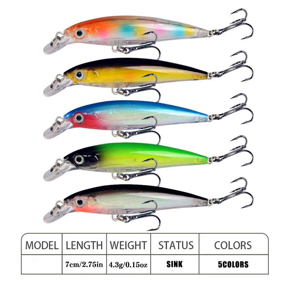 Minnow señuelo duro para perca trucha lubina - imagen 5
