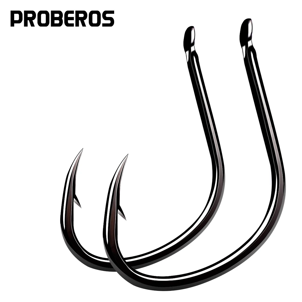 Proberos 10 ganchos individuales para jigging 1/0-2/0-3/0-4/0 #   Anzuelos de pesca con plantilla de fundición, anzuelos de asistencia, anzuelos de acero con alto contenido de carbono - imagen 2