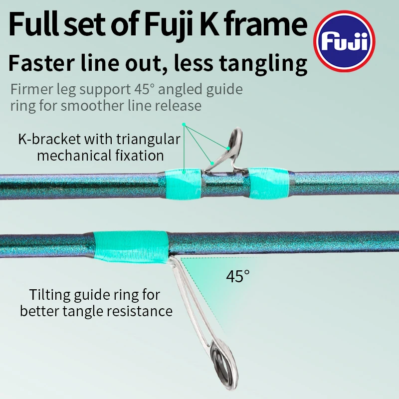 Caña de pescar CEMREO ligera UL, 1,5 m-1,8 m, punta sólida, caña para trucha, guías Fuji, caña giratoria con agarre de carbono de una sola pieza, caña de fundición de cebo - imagen 4