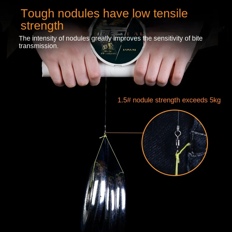 Línea de pesca con revestimiento de fluorocarbono, 100M, 0,10mm-0,50mm, 2KG-23,8 KG, línea de guía de fibra de carbono, línea de hundimiento de alambre de señuelo - imagen 3