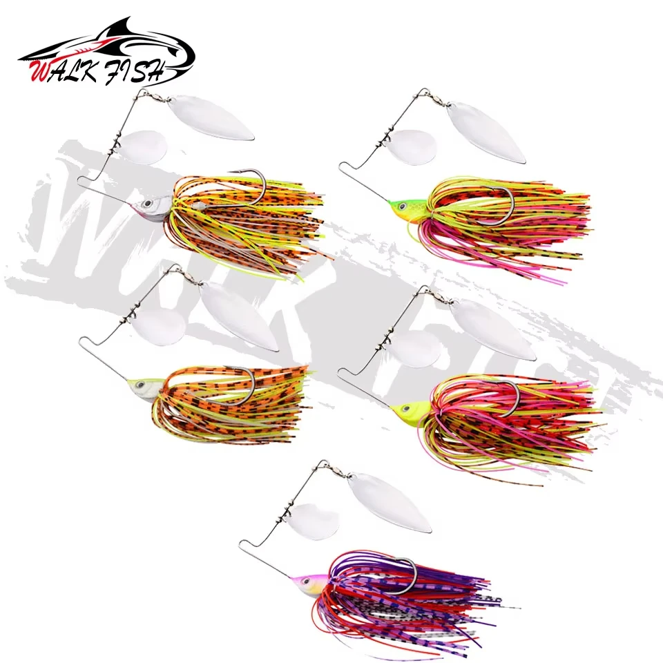 WALK FISH-señuelo de pesca de 10g, 15g, 20g, cebo giratorio, barba con flecos, muleta de aleación para hombre, Lucio, pecado, Spinnerbait - imagen 3