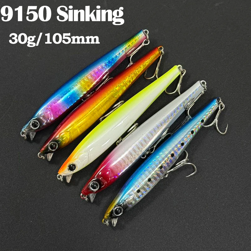 Señuelo japonés pesado, 105mm, 30g, fundición de agua salada, hundimiento, cebo de pececillo, tiro monstruo, cebo Artificial, pesca en mar, señuelo de arrastre - imagen 2
