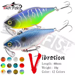WALK FISH 60mm 18g Testar Jig Head cebo con vibración fundición larga VIB Wobblers Swimbait Señuelos de pesca pesca en hielo de invierno trucha Pike